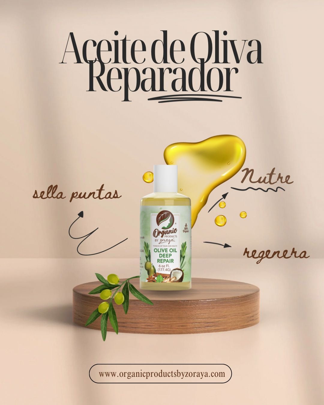 Aceite de oliva reparador profundo
