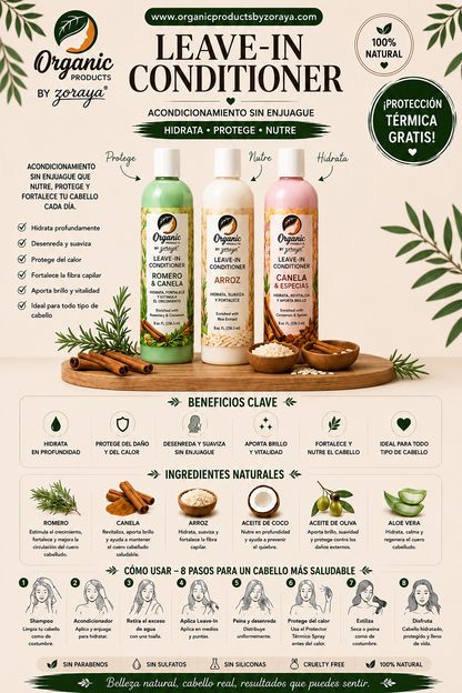 Leave-in conditioner protector térmico